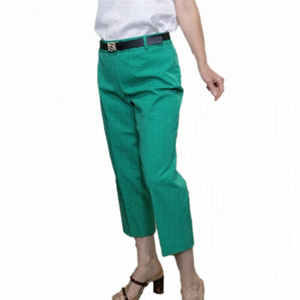Capri Cotton blend Green color Slim fit Size 8p TALBOTS